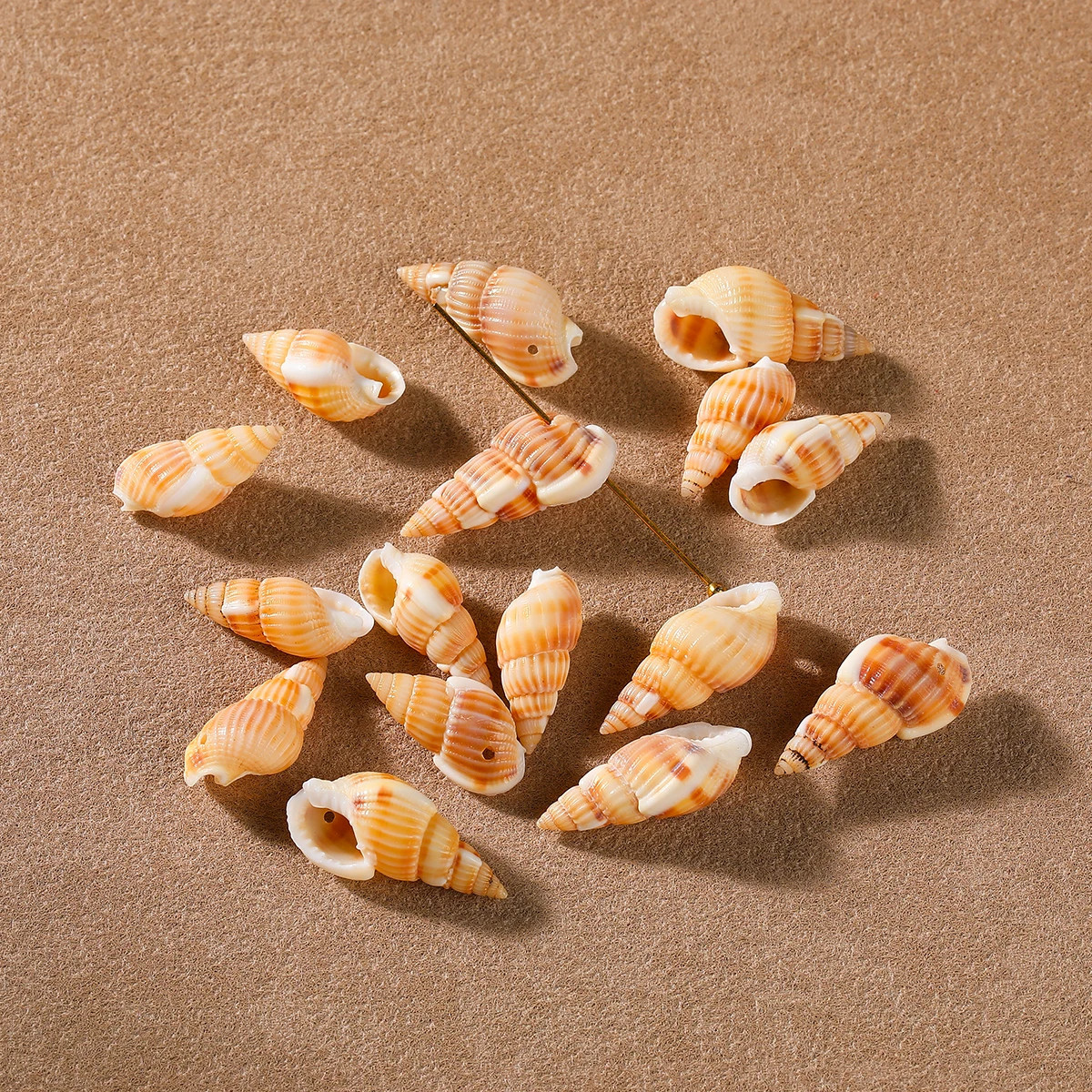 50g/lot Multiple Styles Shells Conch Shaped Beads Spacer Loose Beads for Jewelry