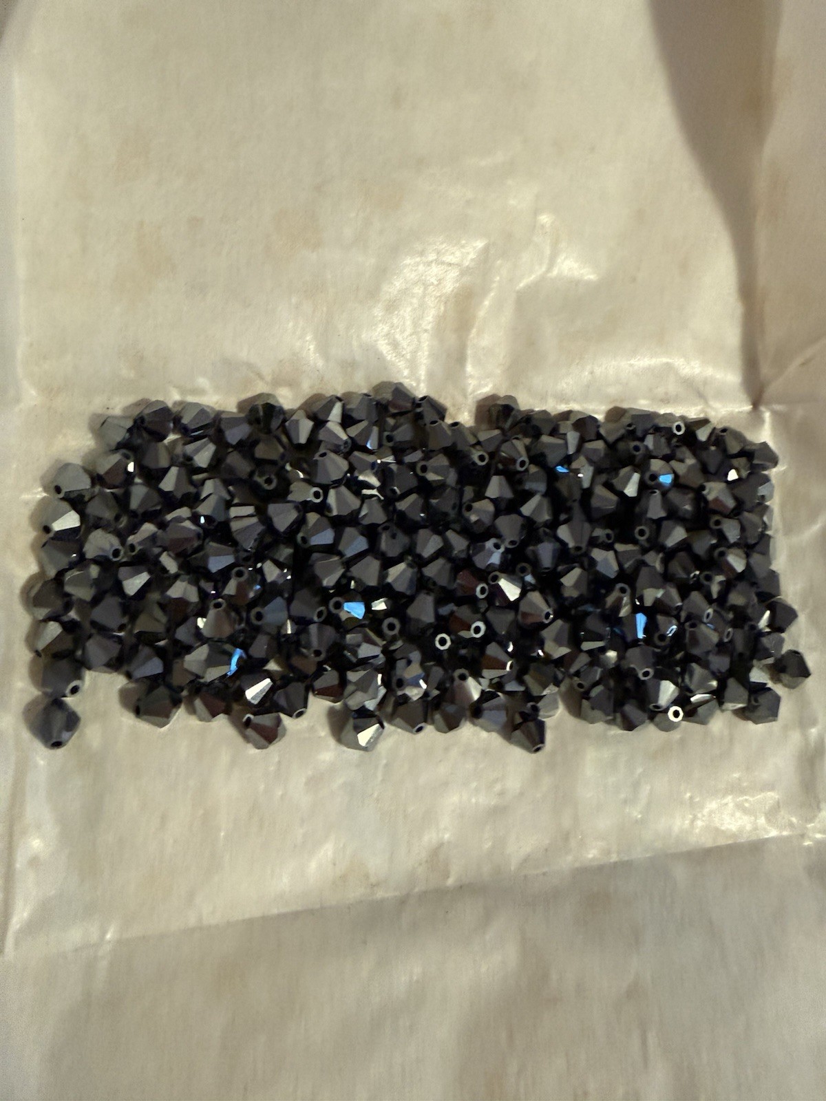 Preciosa MC Glass Beads Czech Republic Jet Hemetit 6mm Rondell 18 Gross.