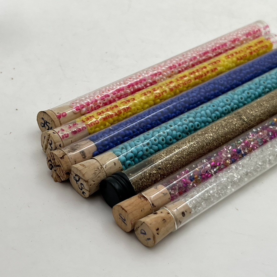 Vintage 1960s 1970s Craft Beads Lot Hippy Hippie Boho Original MCM Crafting