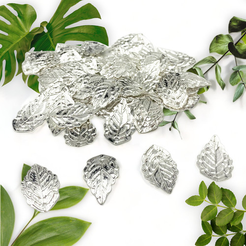 50pcs Leaf Pattern Brass Charms for DIY Jewelry and Crafts