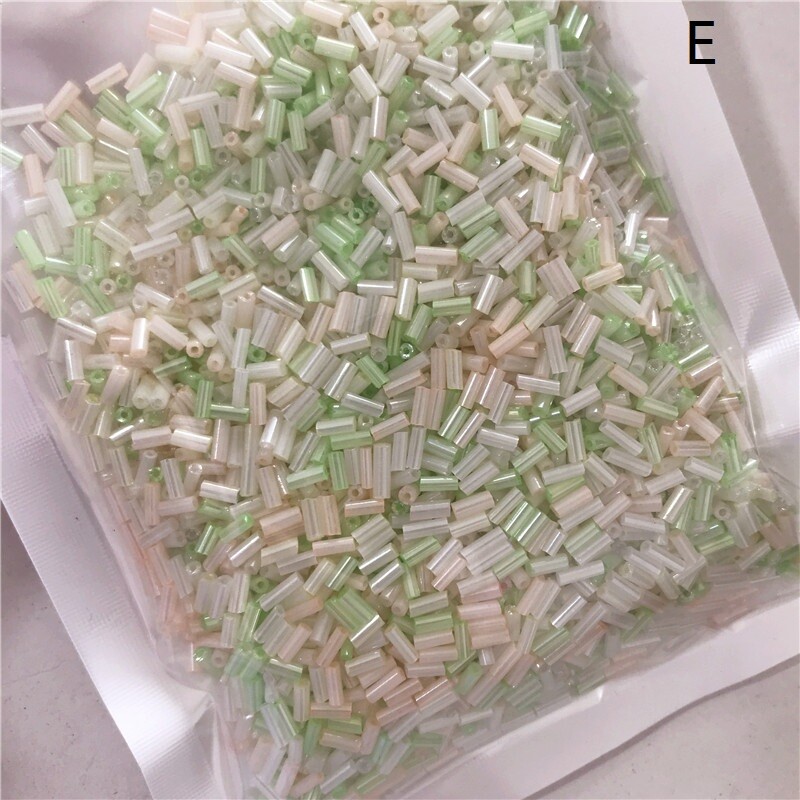 3200pcs 4.5mm Loose Long Tube Beads Glass Beads Spacer Beading Craft DIY Decor