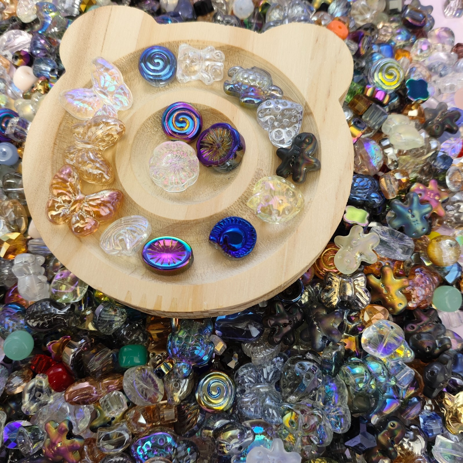 100g Glass beads lot jewelry making mix variety bead supplies Read Description