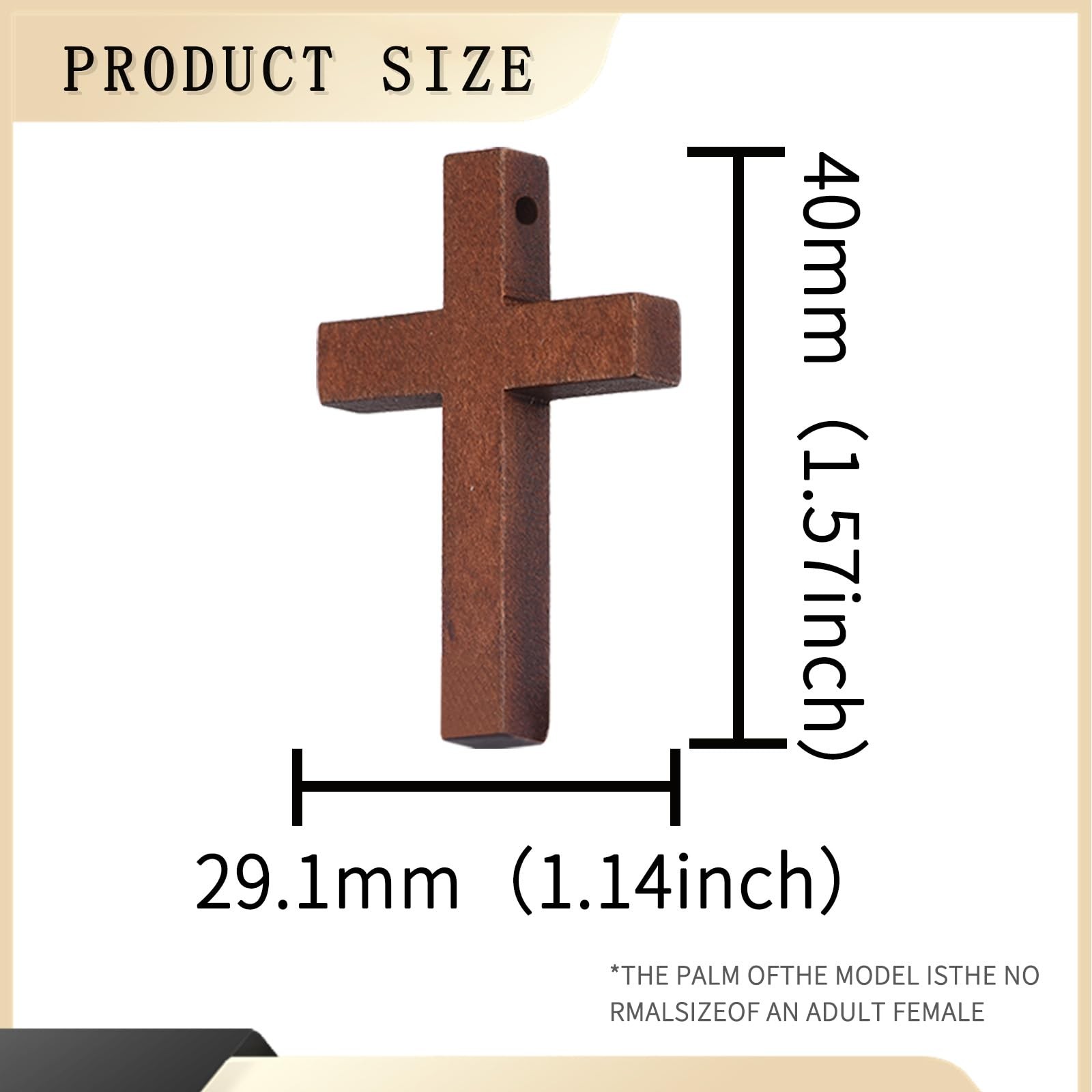 50 Pcs Small Wooden Cross Christian Cross Charms for DIY Crafts Jewelry Making