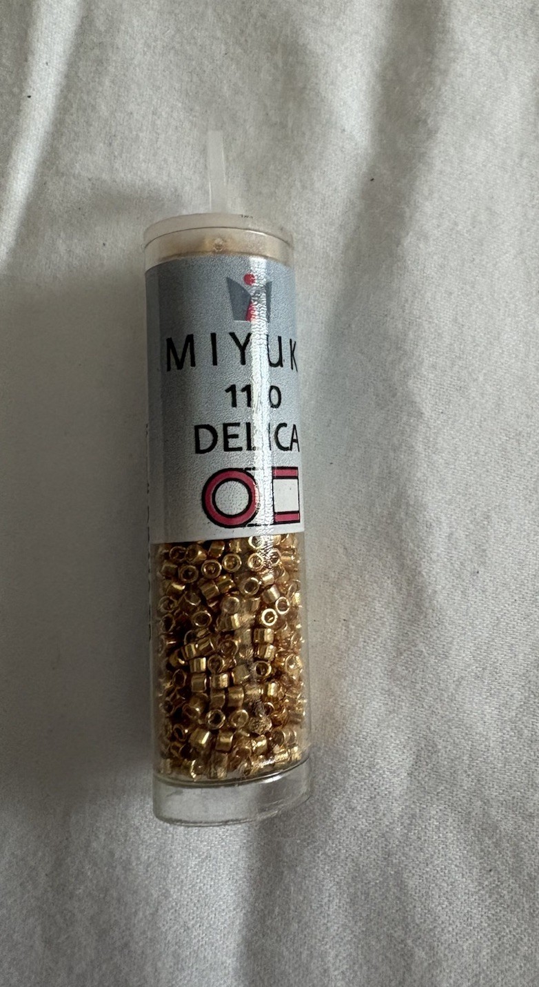Miyuki Delica 11/0 Galvanized Yellow Gold DB410 7.2g Tube