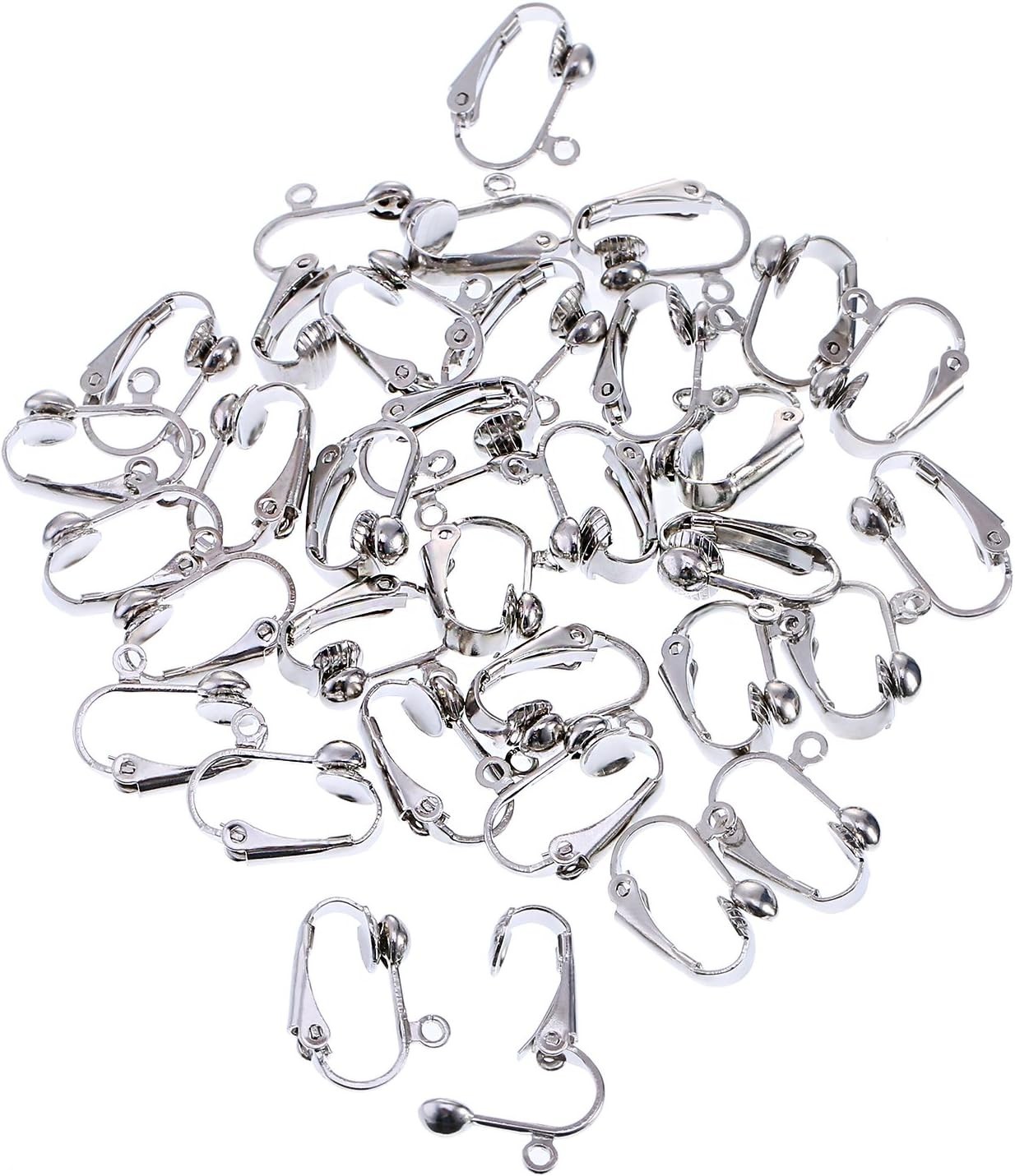 36 Pack Clip-on Earring Converter with Easy Open Loop for DIY Earring and Tur…