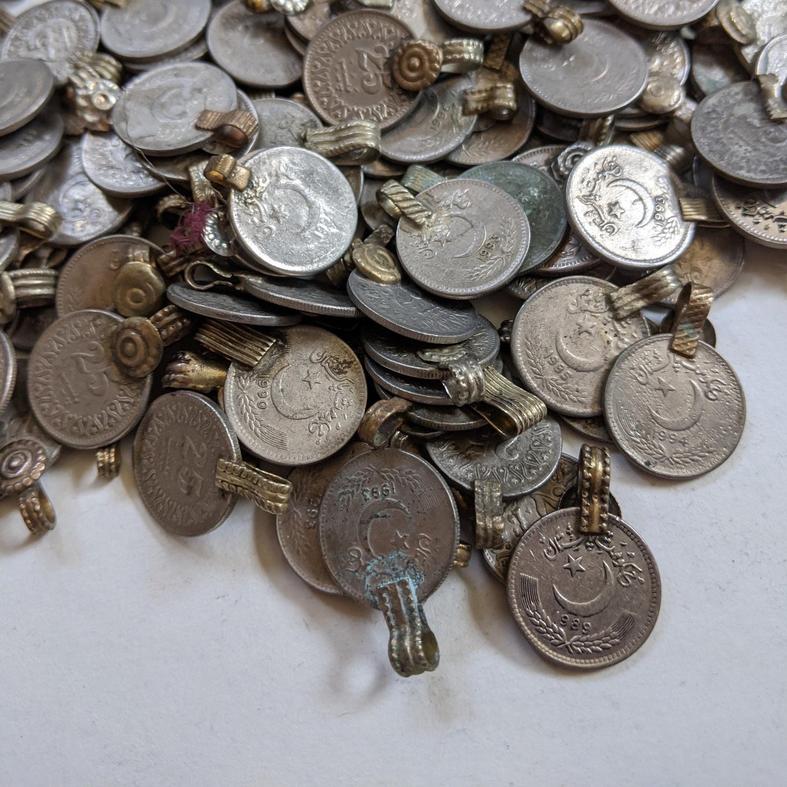 Vintage Kuchi XS Tribal Coins with Loops Original Condition .68″ Assortment