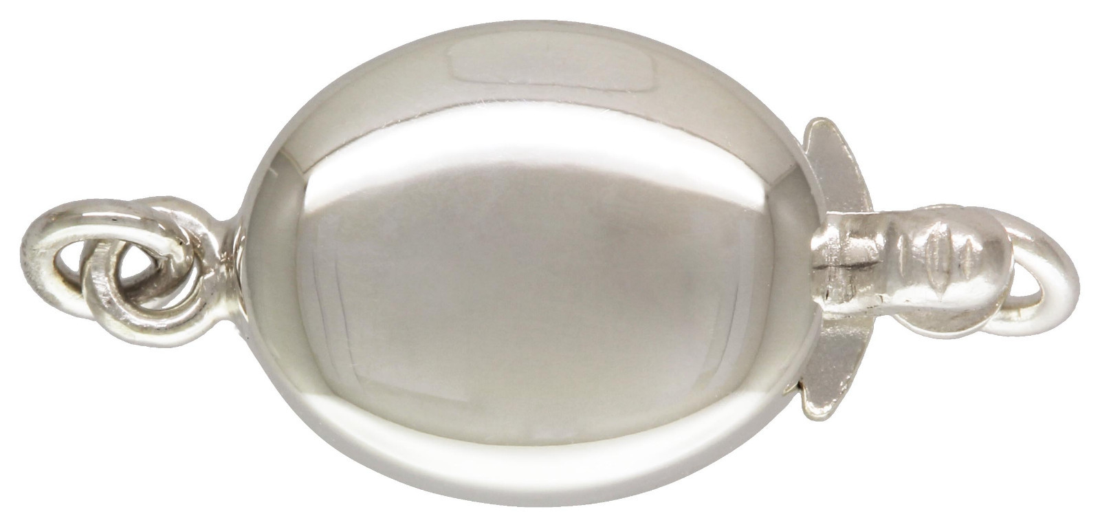 Sterling Silver .925 Oval Box Clasp. 8mm x 10mm. 1 Piece. ~79R2~