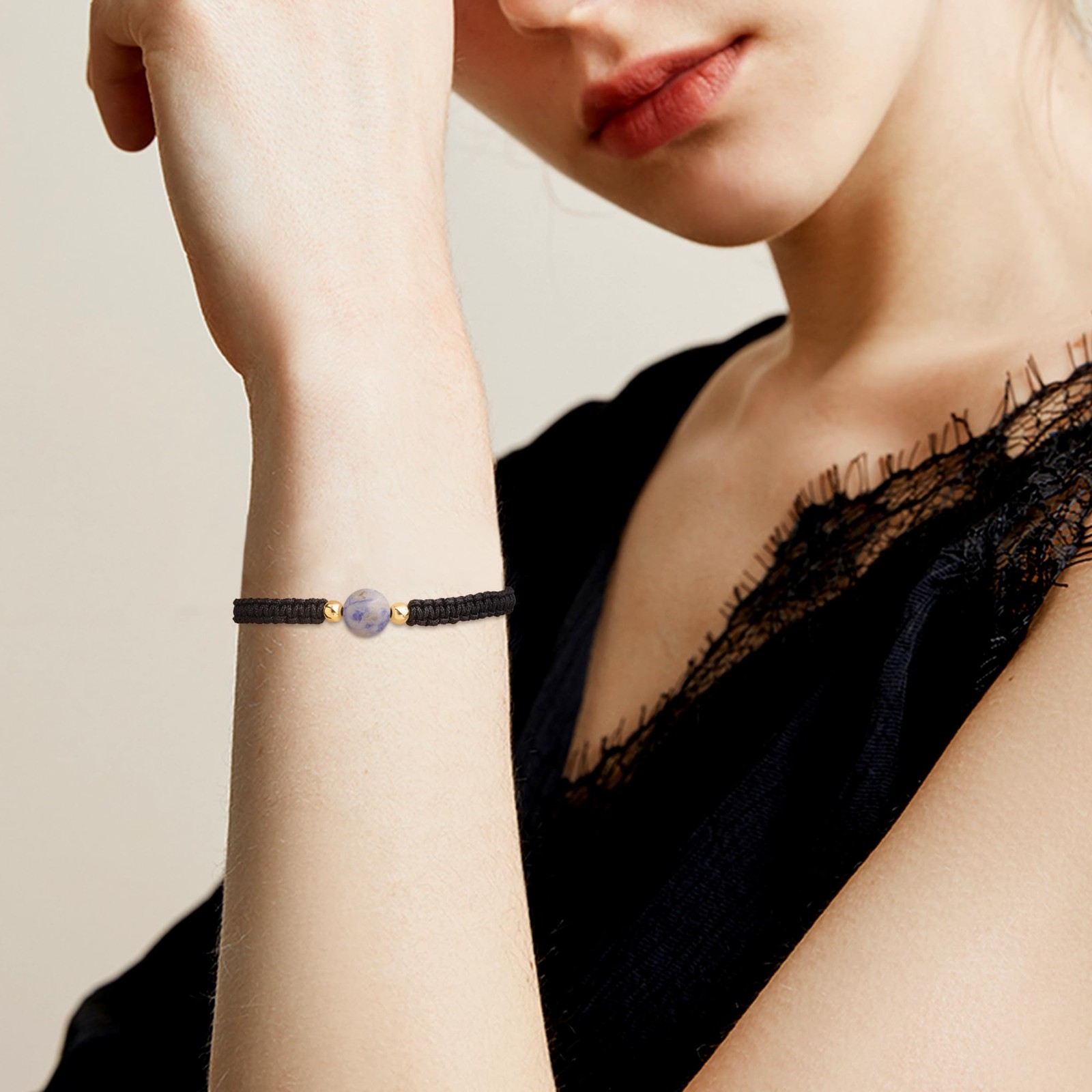 Earth Stand for Optimistic Braided Bracelets Stack for Women, Handmade Natural S