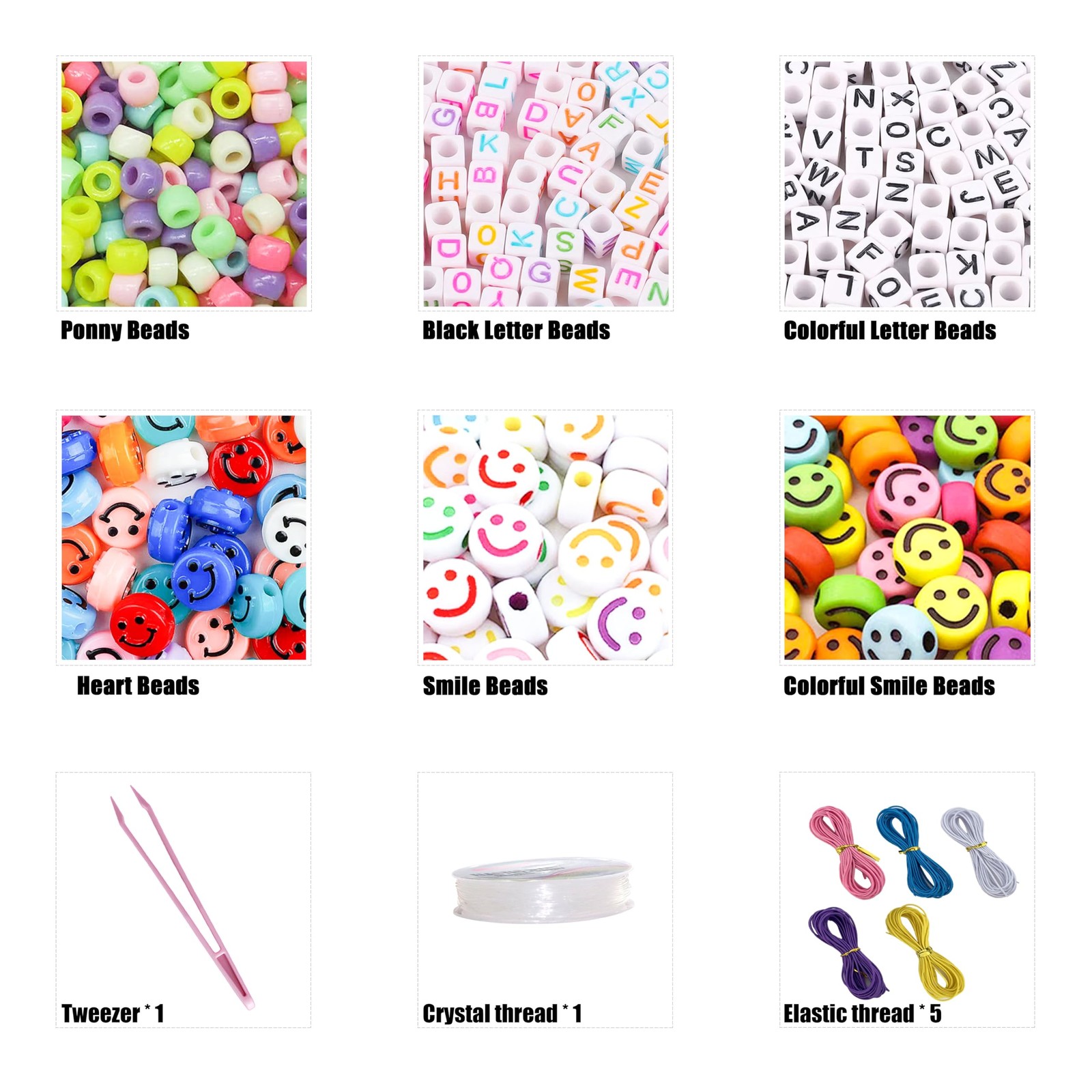 1000PCS Bracelet Making Kit, Friendship Jewelry Necklace Bracelet Kit 24 Colors