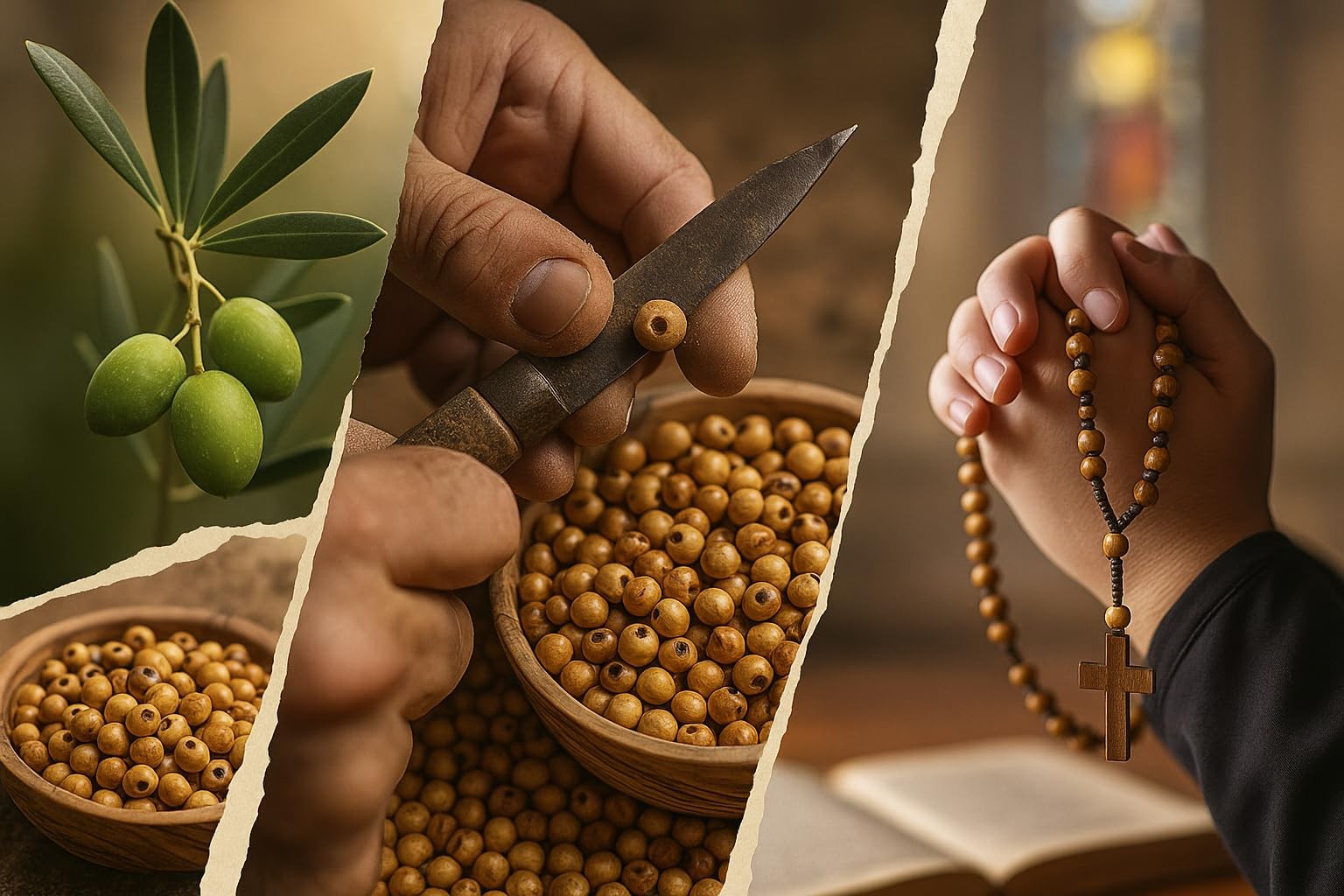 Holy Land Olivewood 6Mm Rosary Beads For 1000 Beads Zuluf Certificate Beading
