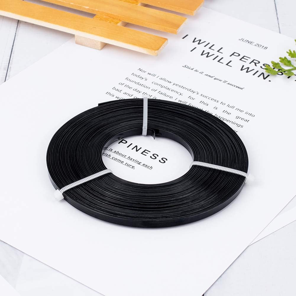 BENECREAT 32 Feet 18 Gauge Aluminum Wire, 5Mm Wide Flat Jewelry Craft Wire for B