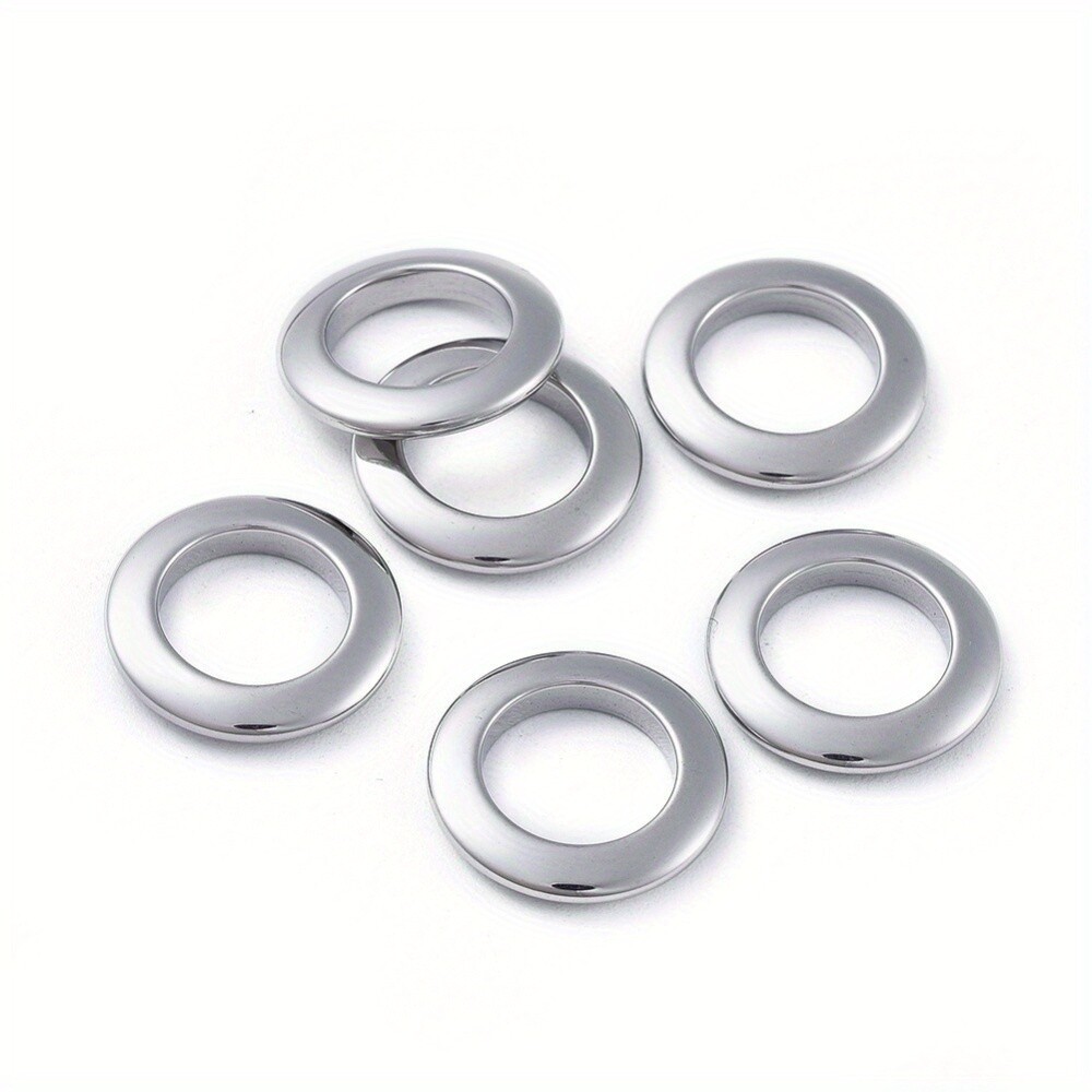 10pcs Non-Tarnish 304 Stainless Steel Linking Rings Rings Stainless Steel color