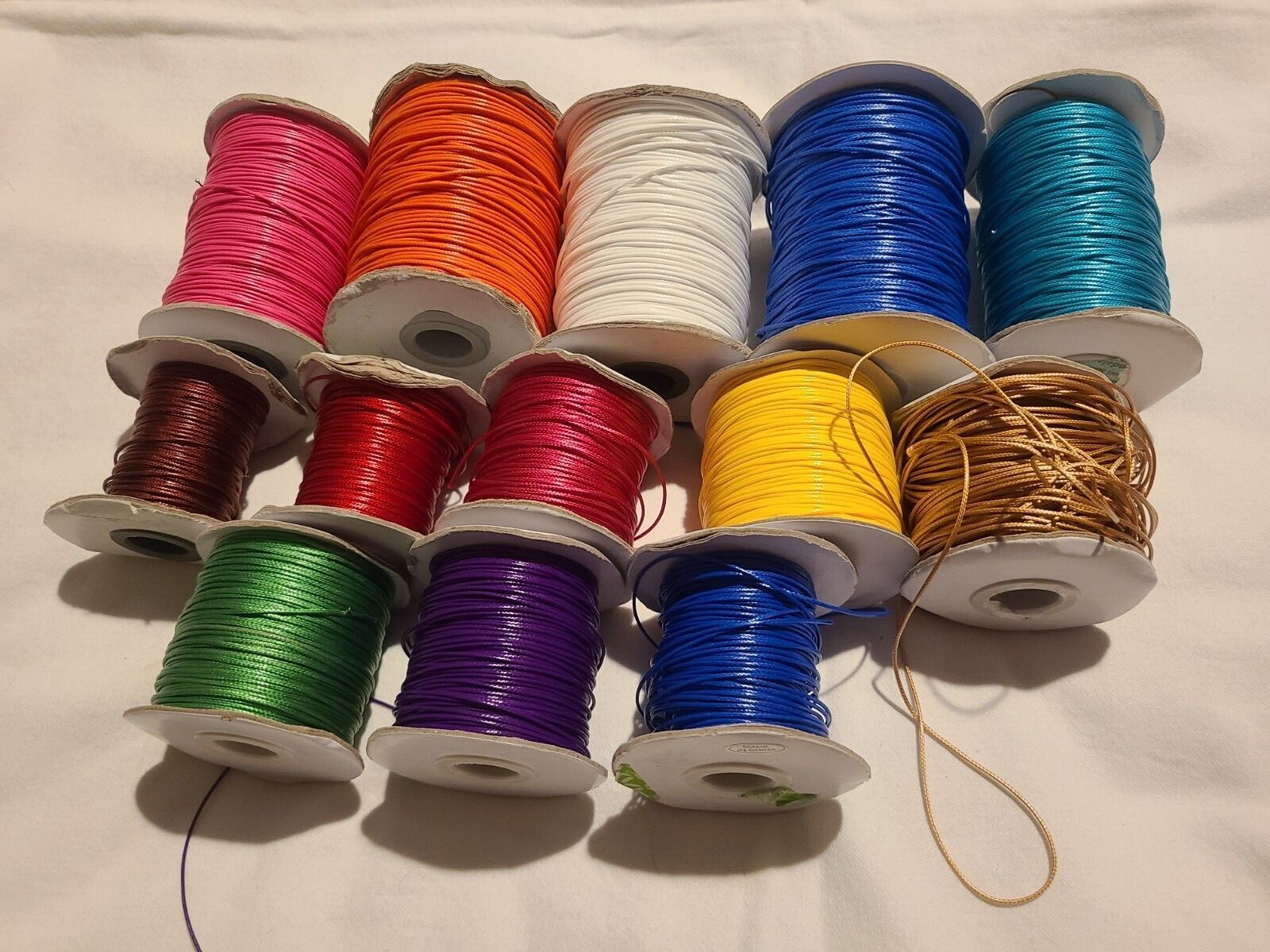 Waxed Polyester Cord 1mm Multi-Color LOT MyIntent DIY Maker Bracelet, Necklace