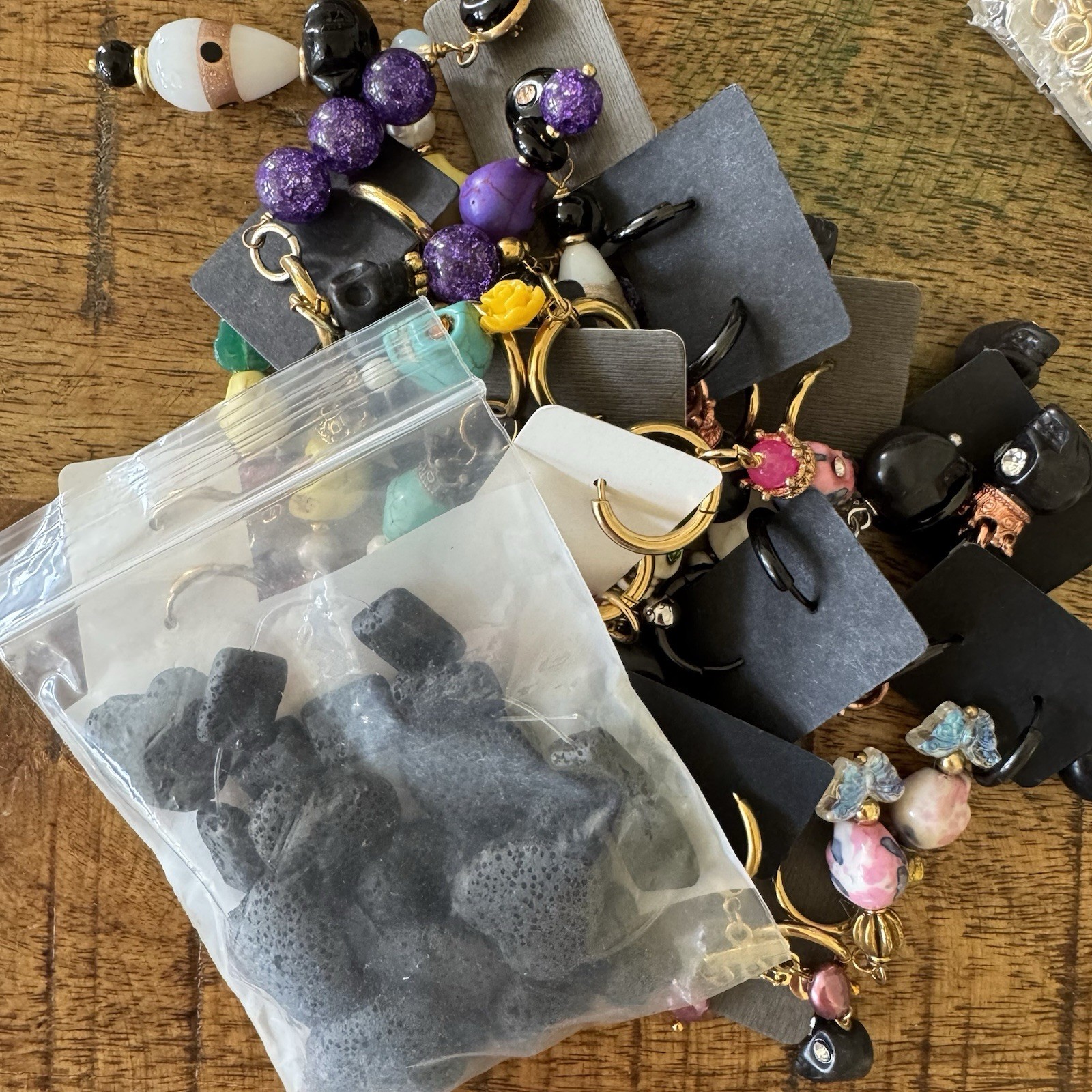 4 LB Jewelry Making Supplies Lot Beads Findings Gemstones Earrings Craft Mix
