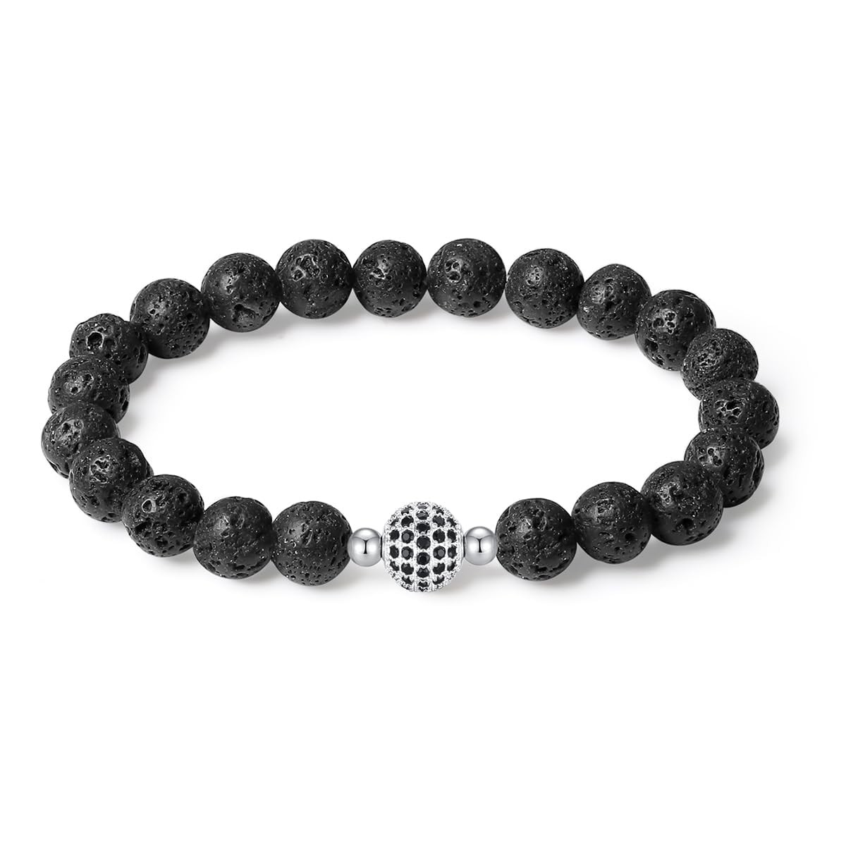 Handmade Original Healing Crystal 8MM Gemstone Stretch Bracelet for Women w – 02