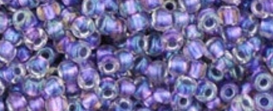 6/0, Toho, #265, Inside-Color Rainbow CRYSTAL / Met PURPLE Lined, 10g, TR-06-265