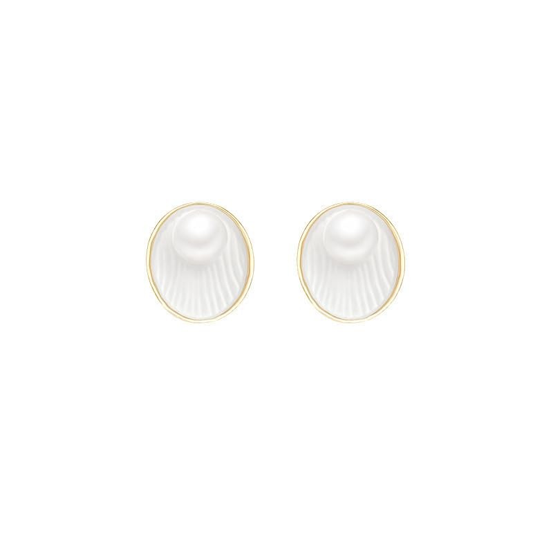 Pearl Earrings for Women, 925 silver needle Earrings,Shell Earring, Modern Earr