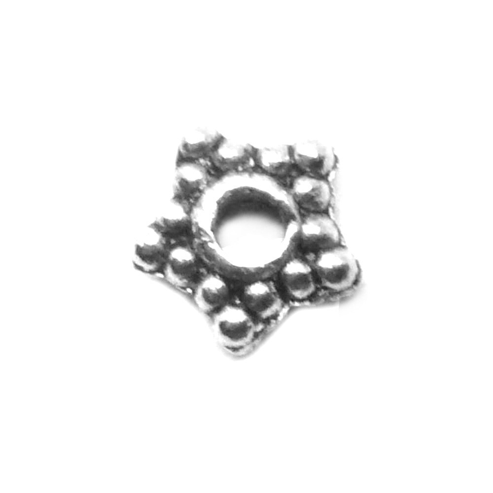 Pewter Granulated 1x6mm Star Spacer Bead Bali-Style 200 Pieces