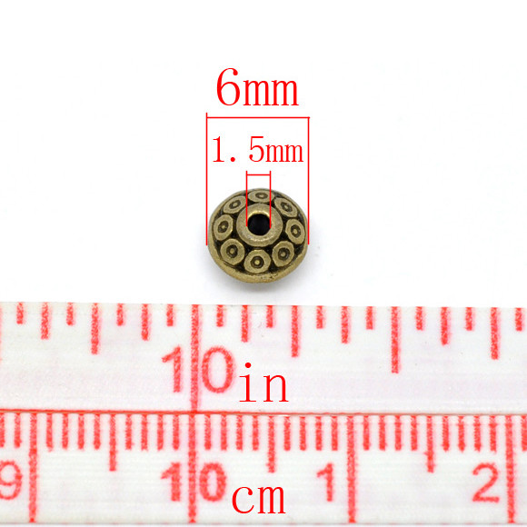 Antiqued Bronze 6mm Spacer Beads B4895 – 20, 50 Or 100PCs