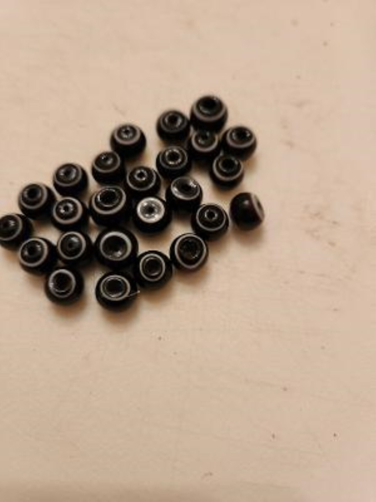 Vintage Chinese Chevron Beads, Lots of 25