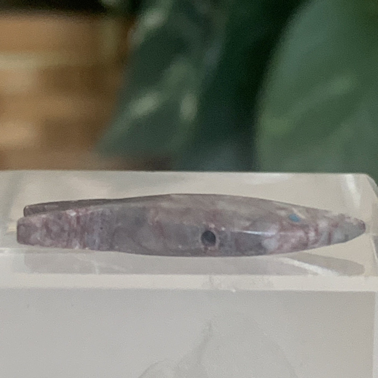 Zuni Style Fish Fetish Bead Drilled Stone Native American Mini Animal Carving 1″