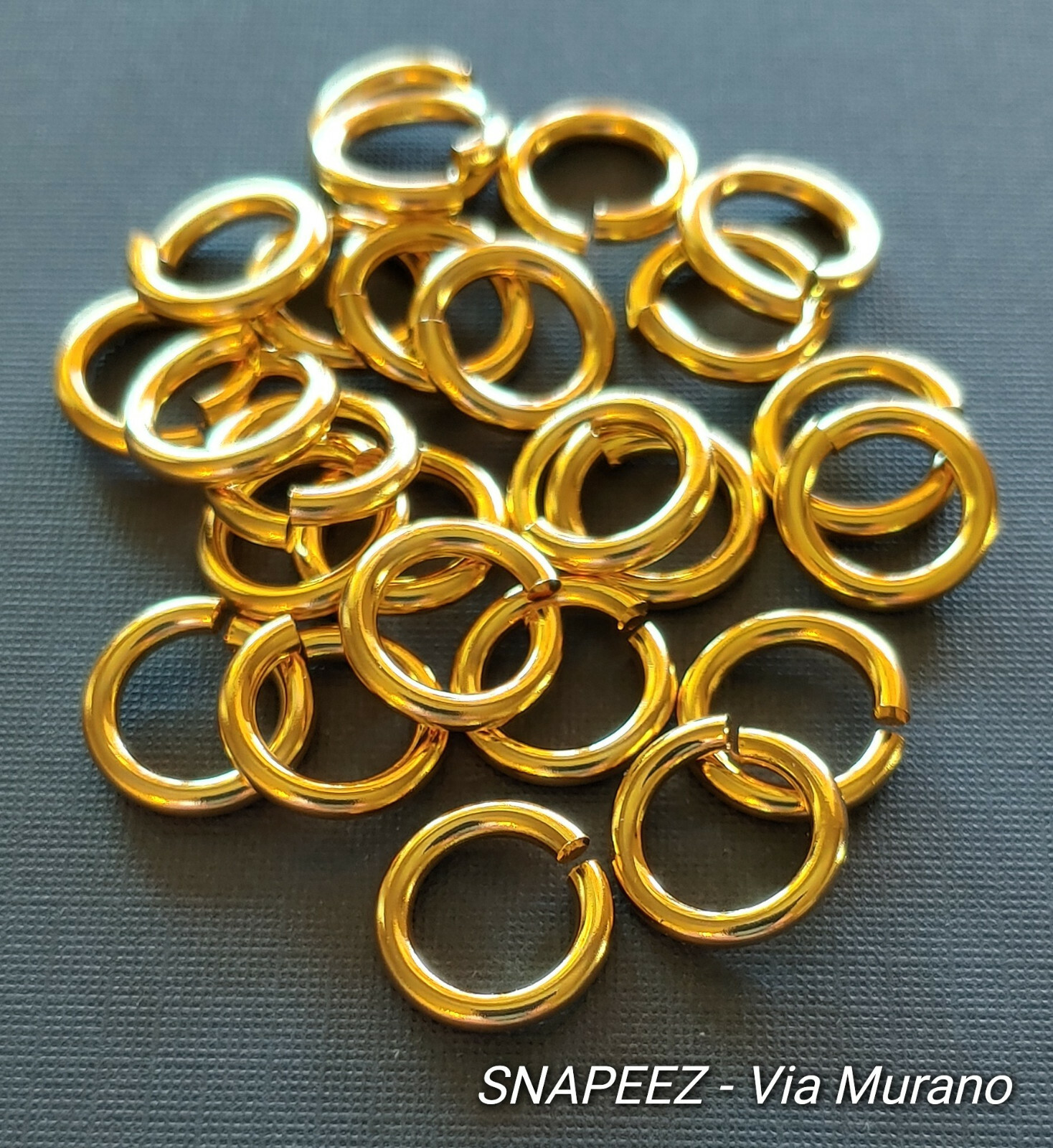 SNAPEEZ® II ULTRAPLATE® 24 kt. Gold Ring Jump Ring 12mm (25 Pk). Made in USA.