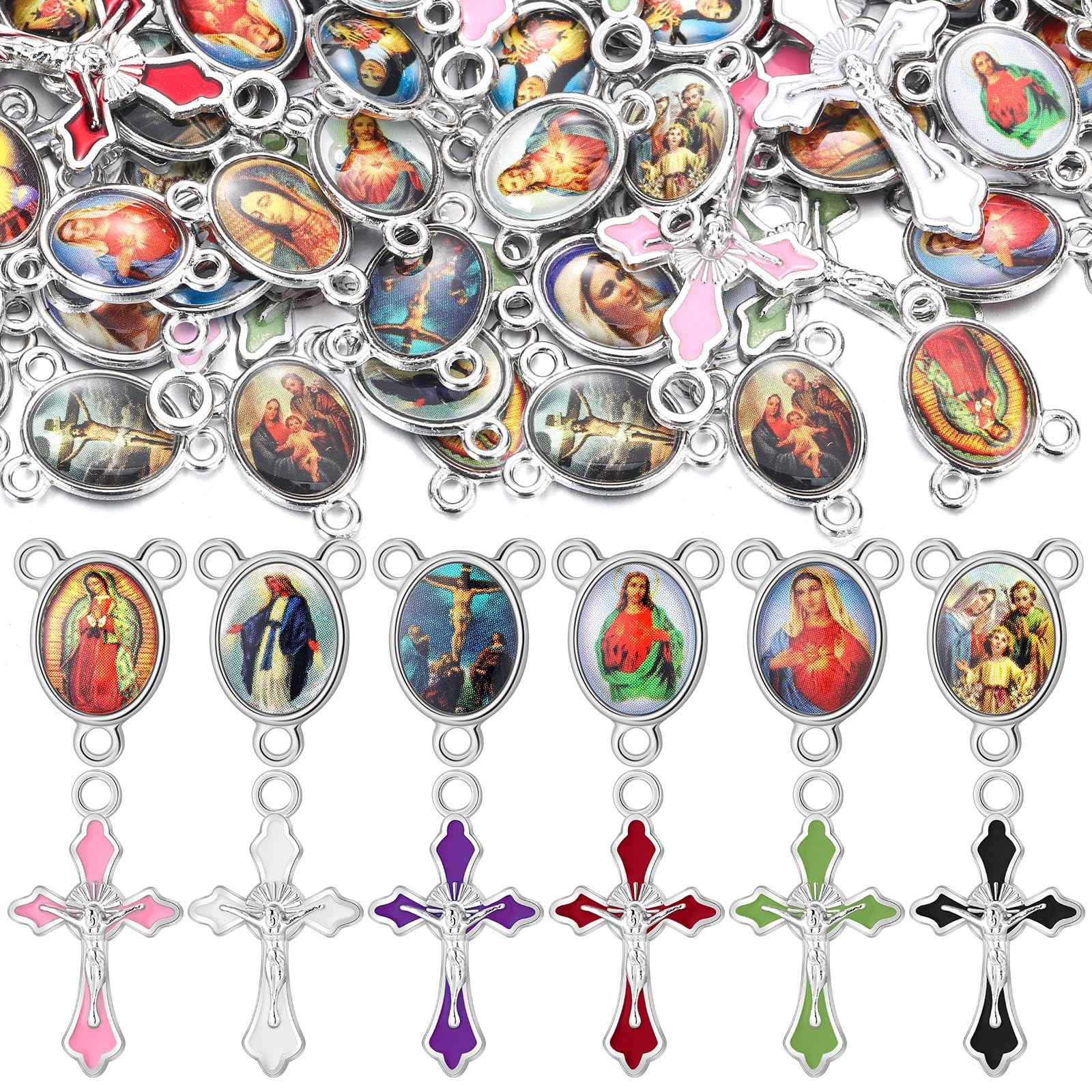 Trnayi 200 Pcs Rosary Making Kits Supplies one size, as shown in the pictures