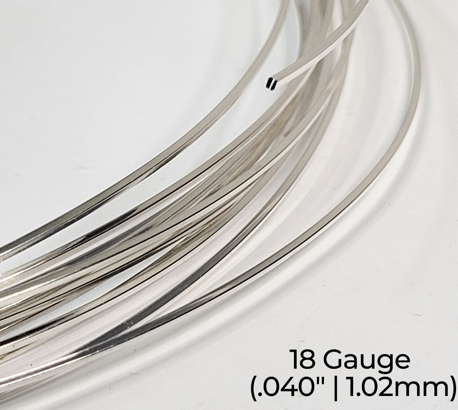 925 Sterling Silver Wire | Square | Dead Soft | 10-24 Gauge | 1-10 Ft | USA