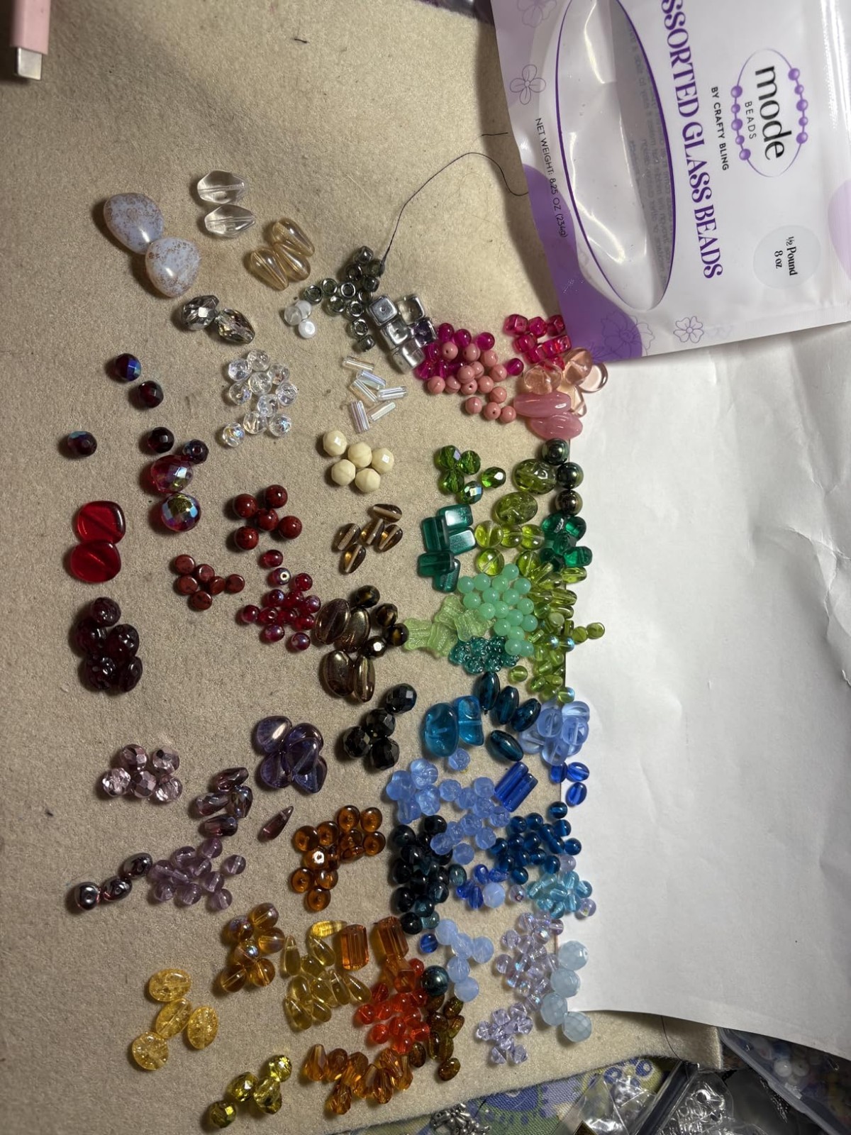 Glass Beads Bulk Assorted 500pcs 4-18mm DIY Jewelry Making Craft Supplies