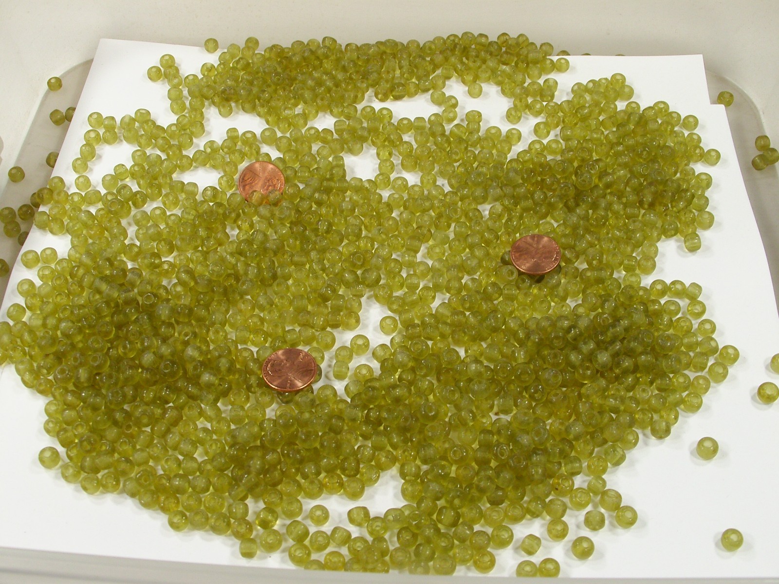 2 Pounds (5mm x 6mm) Yellow Handmade Glass Beads Wholesale Bulk (GHP-3) ⭐