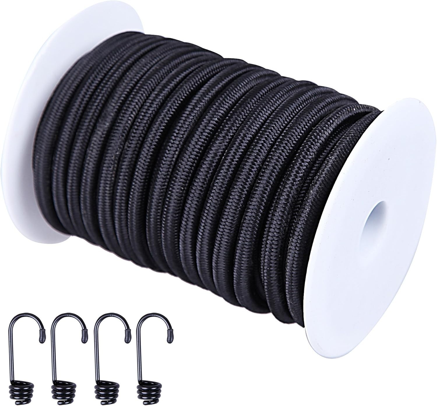 1/4″ Marine Grade Elastic Bungee Cord 50ft – 40kg Load for Versatile Crafting