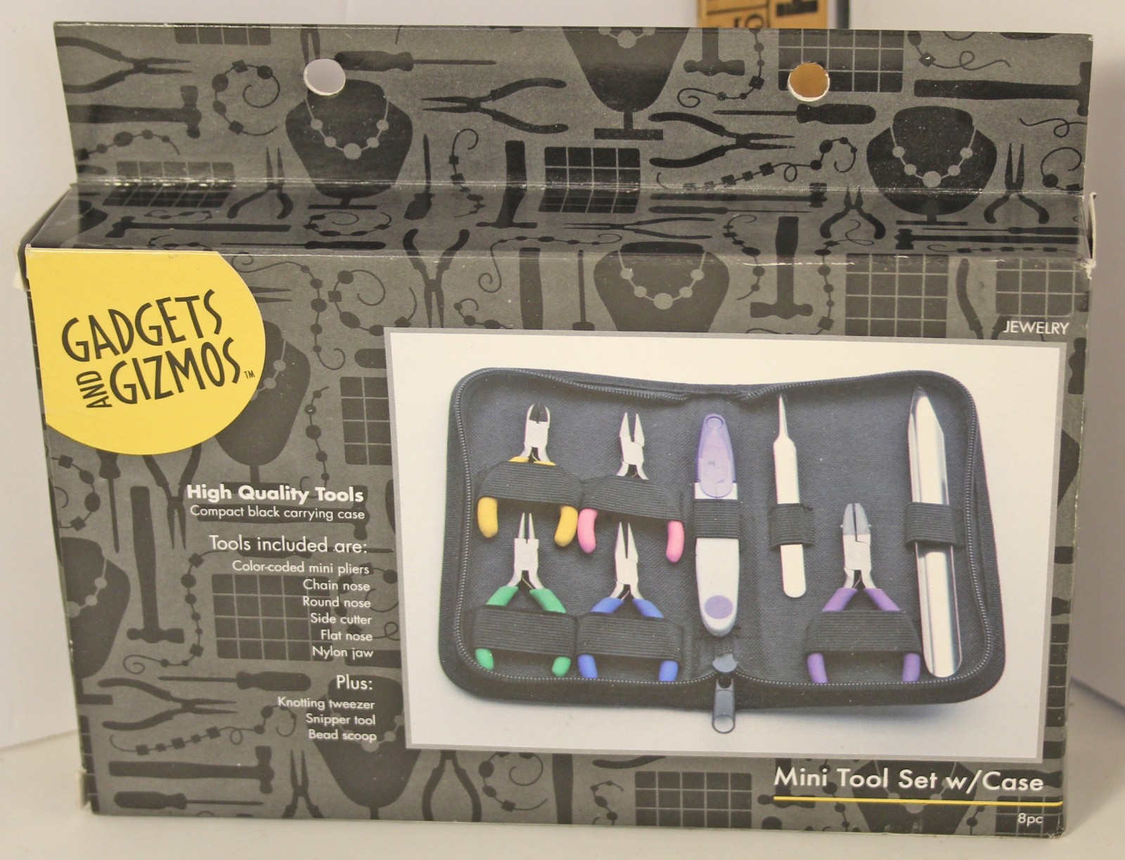Mini Jewelry Making Tool 9 Pc Set & Case Gadgets & Gizmos NIB