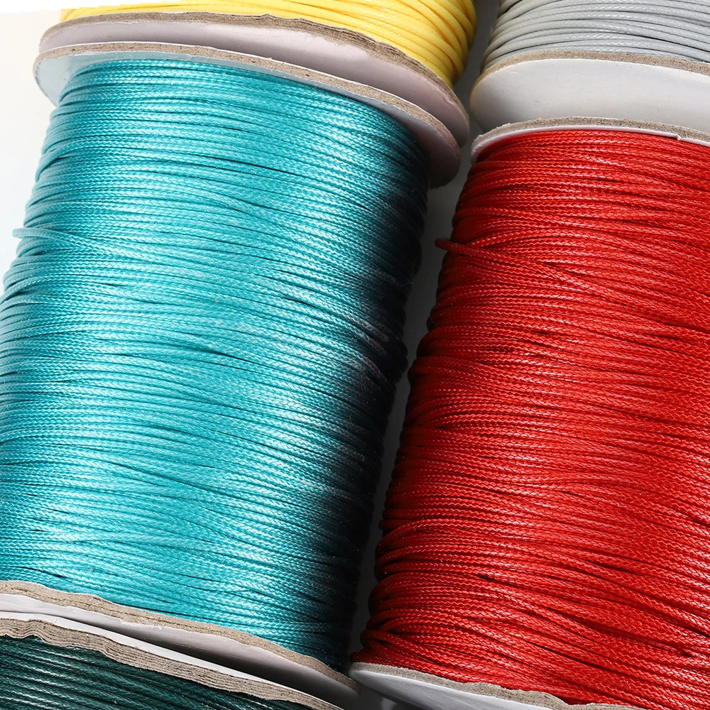 10 Meters 1.0 1.5 2.0Mm Multicolor round Wax Rope Pendant Braided Imitation Leat