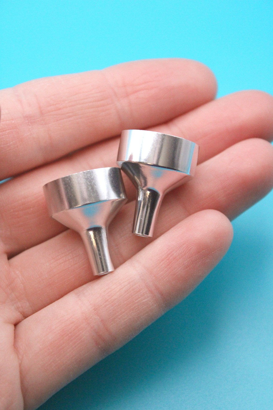 Aluminum Mini Funnel 2Pk for Filling Tiny Bottles, Essential Oils, Jewelry Charm