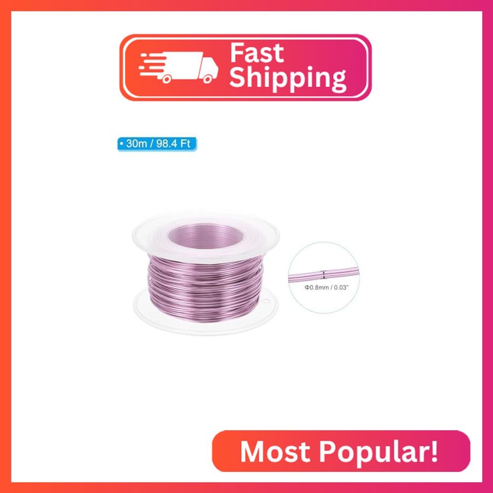PATIKIL 20 Gauge 0.8mm Aluminum Craft Wire, 98.4 Ft Metal Wire Armature Bendable