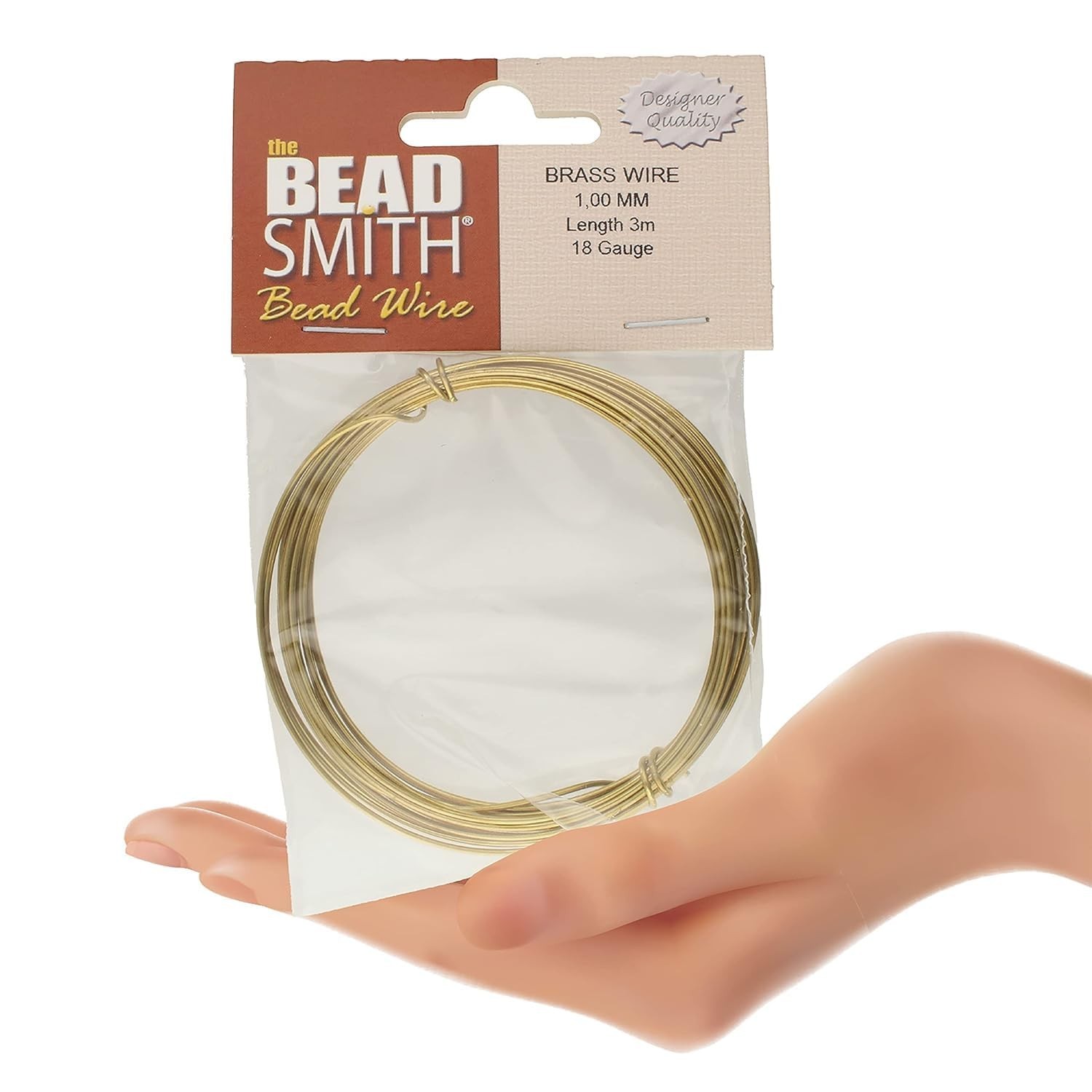 Professional German Jewelry Wire – 1mm Dia, 18 Gauge, 3 Meter Coil – Brass – …