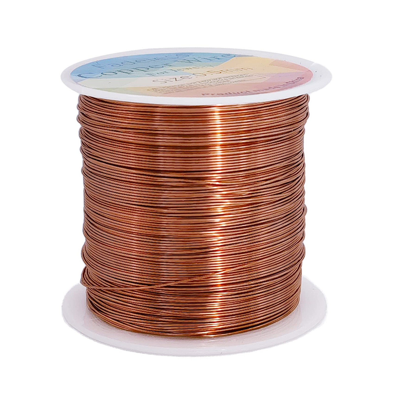 328 Feet Tarnish Resistant Copper Wires 24 Gauge/0.5mm Jewelry Craft Wires Bead