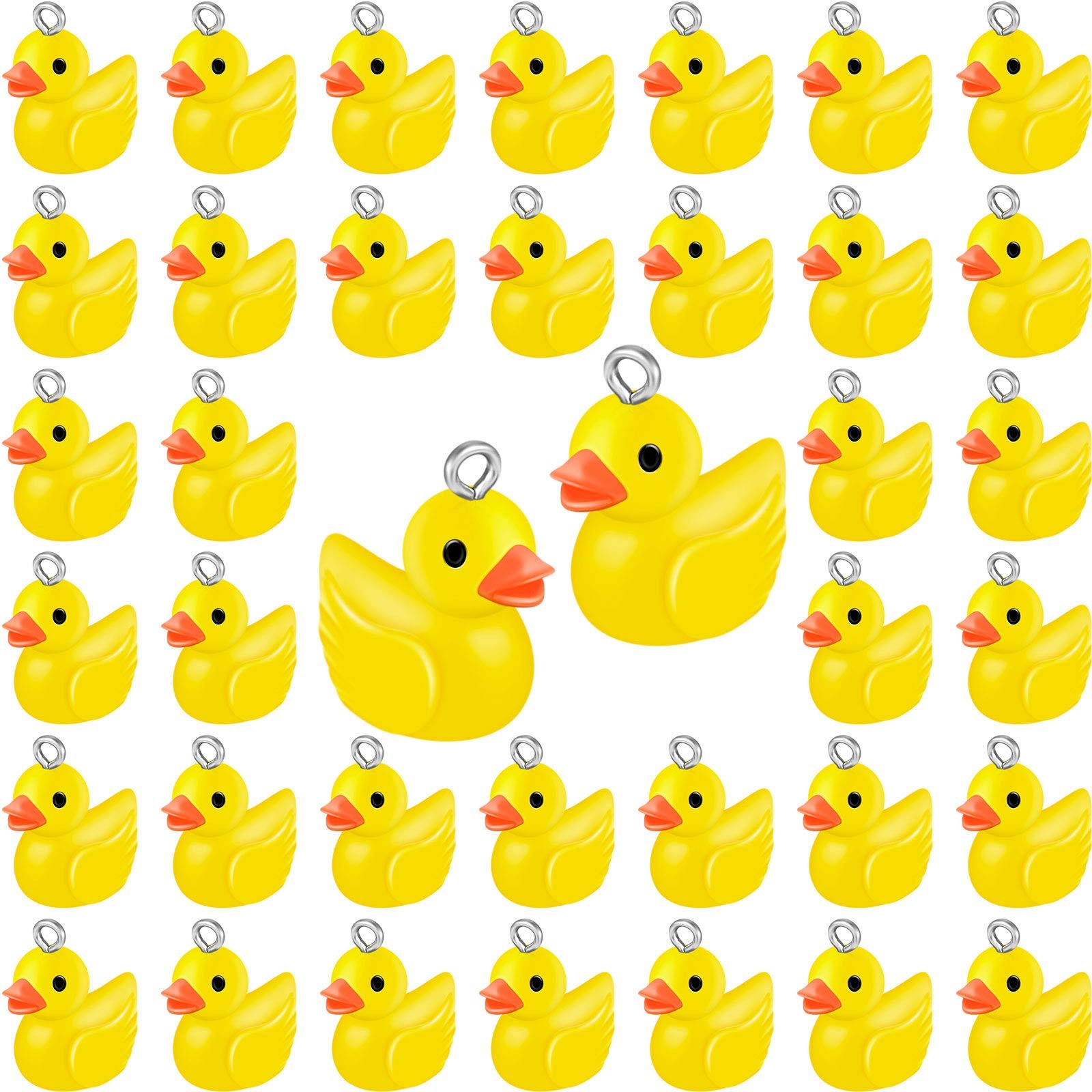 40 Pcs Mini Resin Duck Charms Pendants Findings Beads for Women Adult Jewelry…