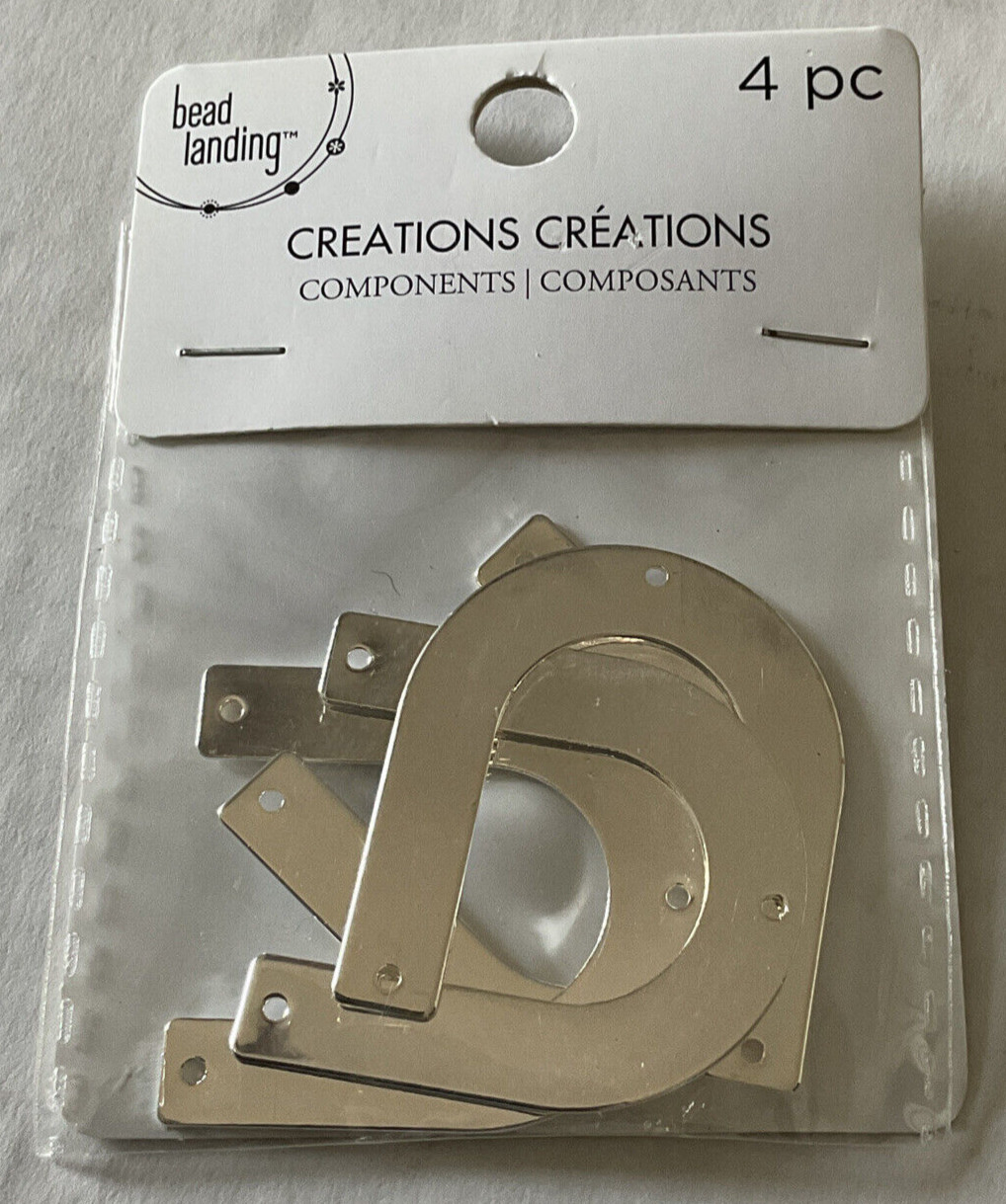 Bead Landing Creations – Metal U-Shape Components 41mm – Hematite