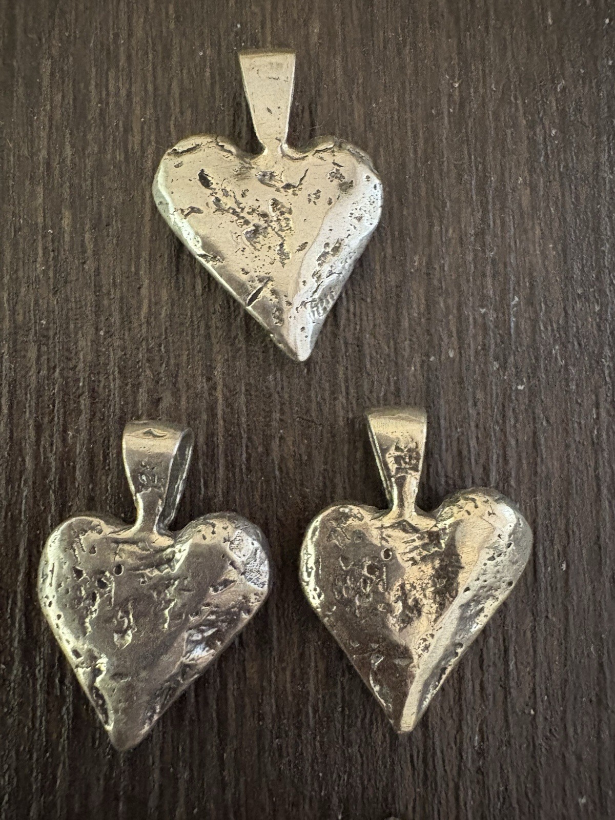 LOT Of Sterling Silver Heart Pendants 5 Pieces Total Brand New Two Shapes