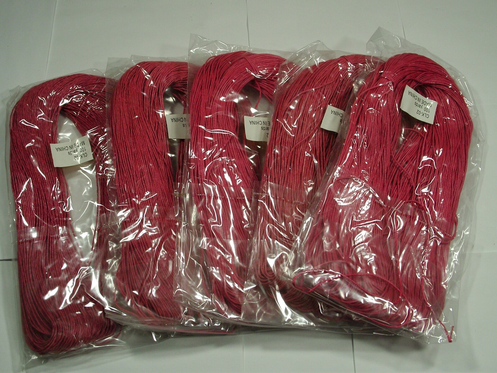 500 Yards Dark Pink China Cotton Wax Beading Cord (1MM) Wholesale Bulk (CLK-02)