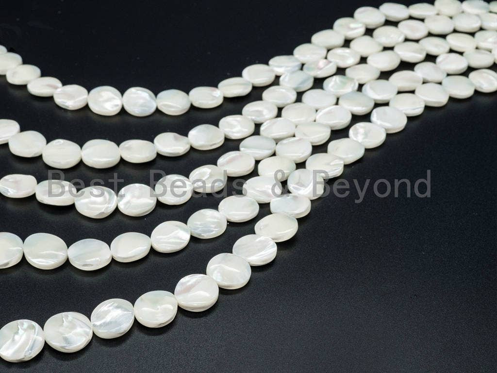 High Quality White Mother of Pearl, Mop Shell, Flat Round White Shell, T7