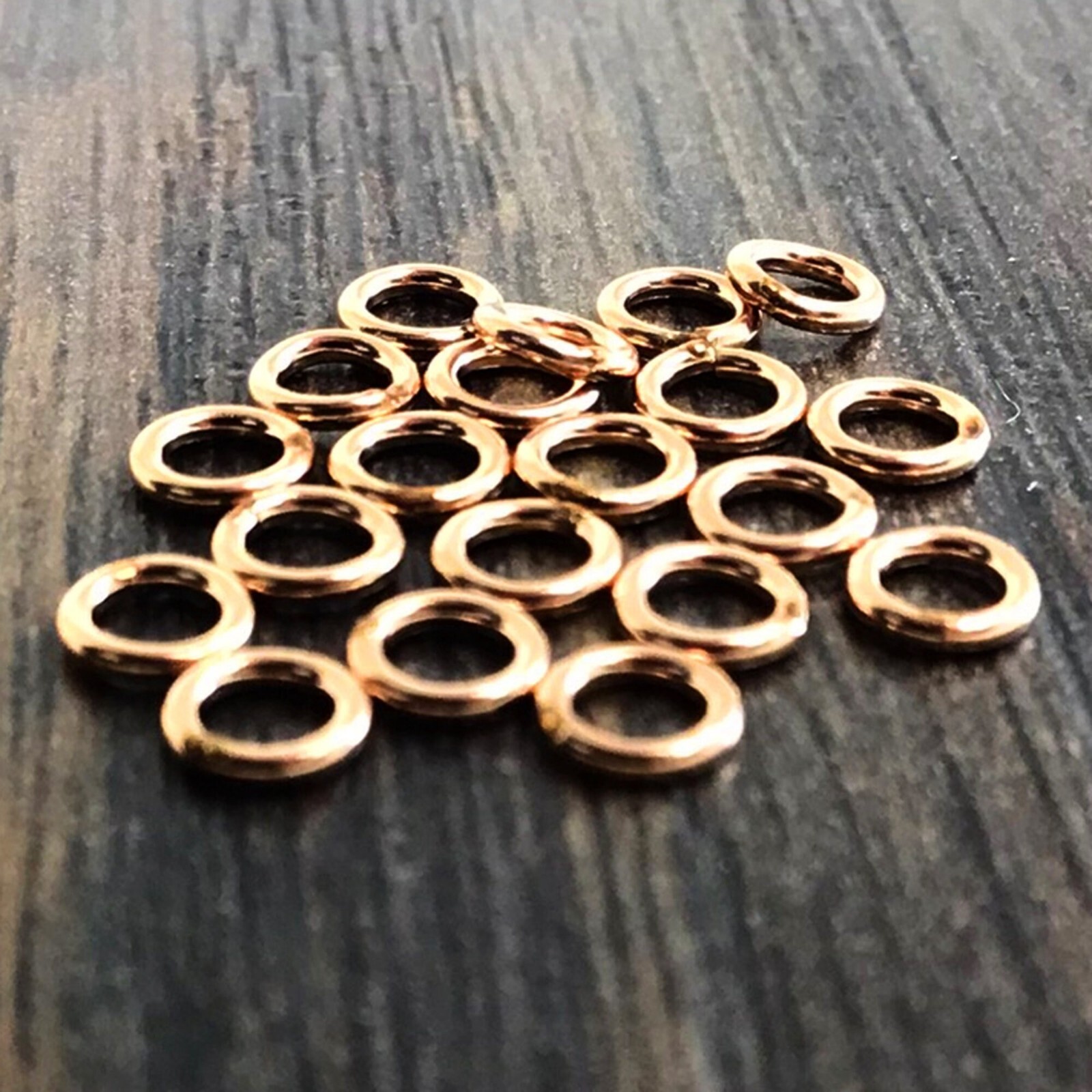 20pcs Rose Gold Filled Round Open/Closed Jump Rings Connector 3mm, 4mm, 5mm
