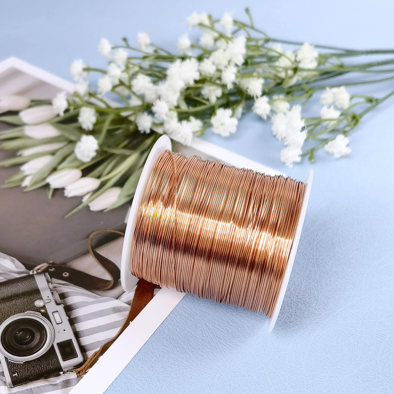 328 Feet Tarnish Resistant Copper Wires 24 Gauge/0.5mm Jewelry Craft Wires Bead