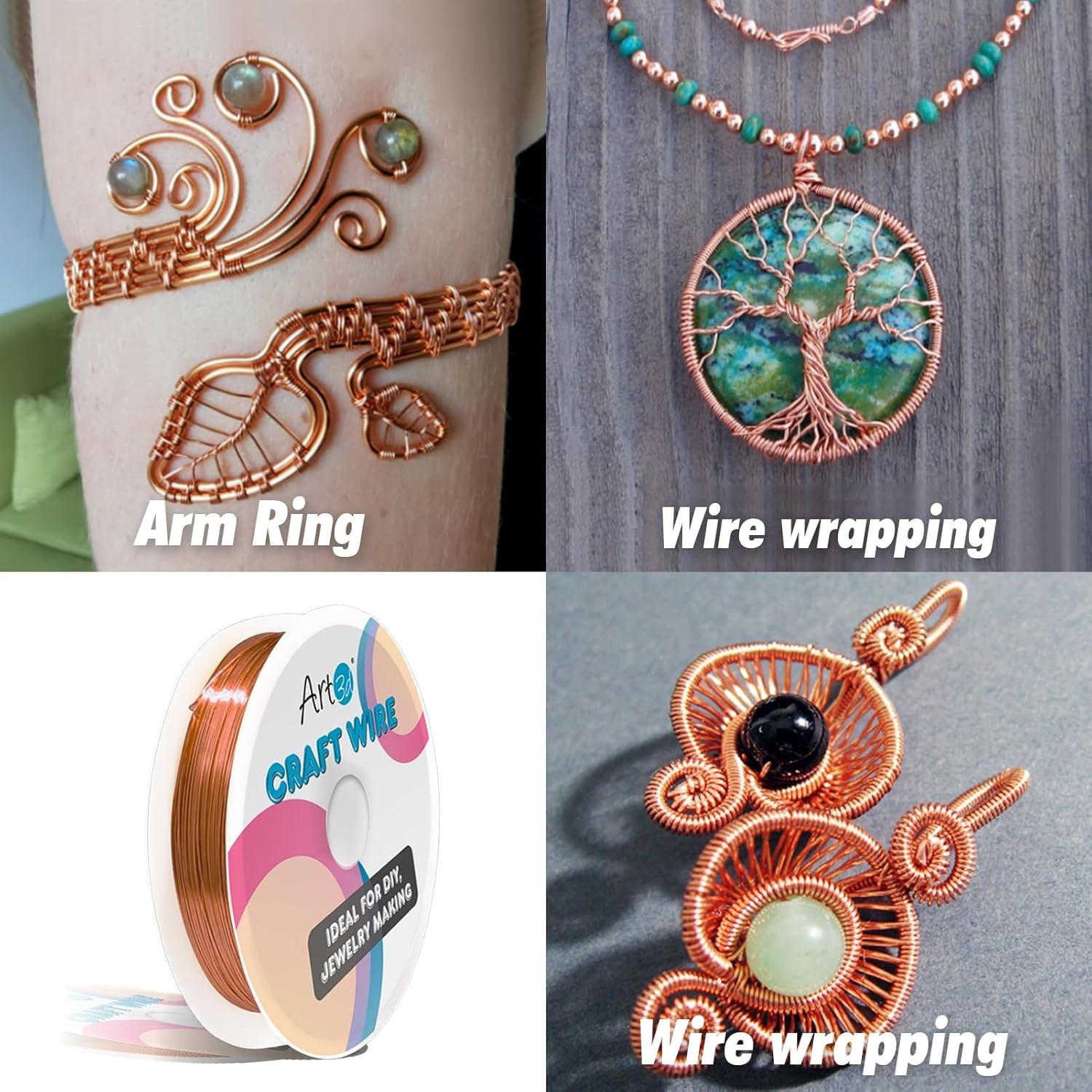 Elegant 18 Gauge Polished Copper Wire – 120 FT for DIY Projects & Gardening