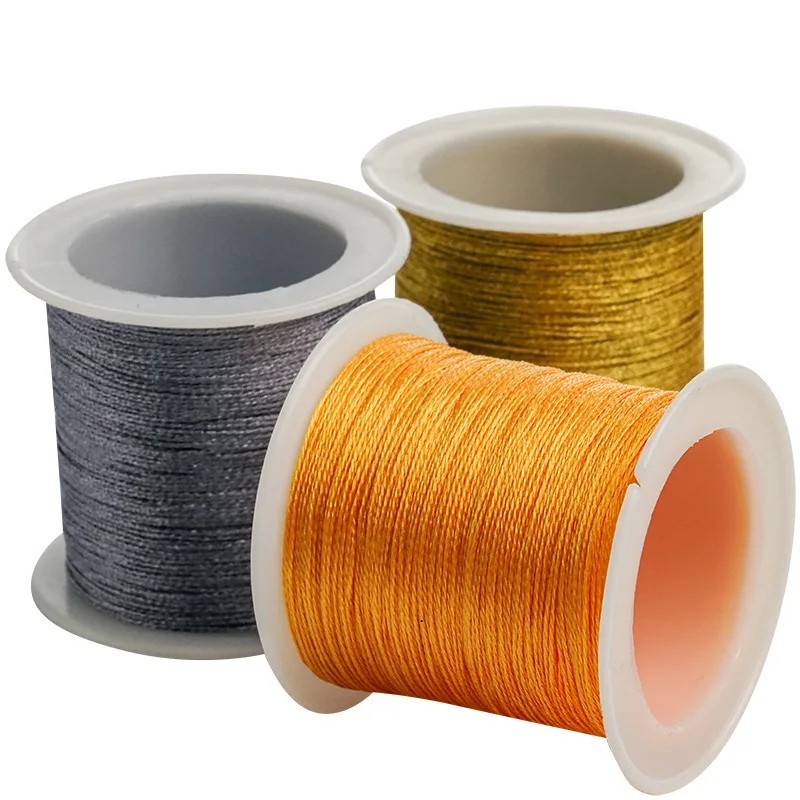 1 Roll 5/100M Nylon Beading Thread Cord Rose Gold Silver DIY Jewelry Making