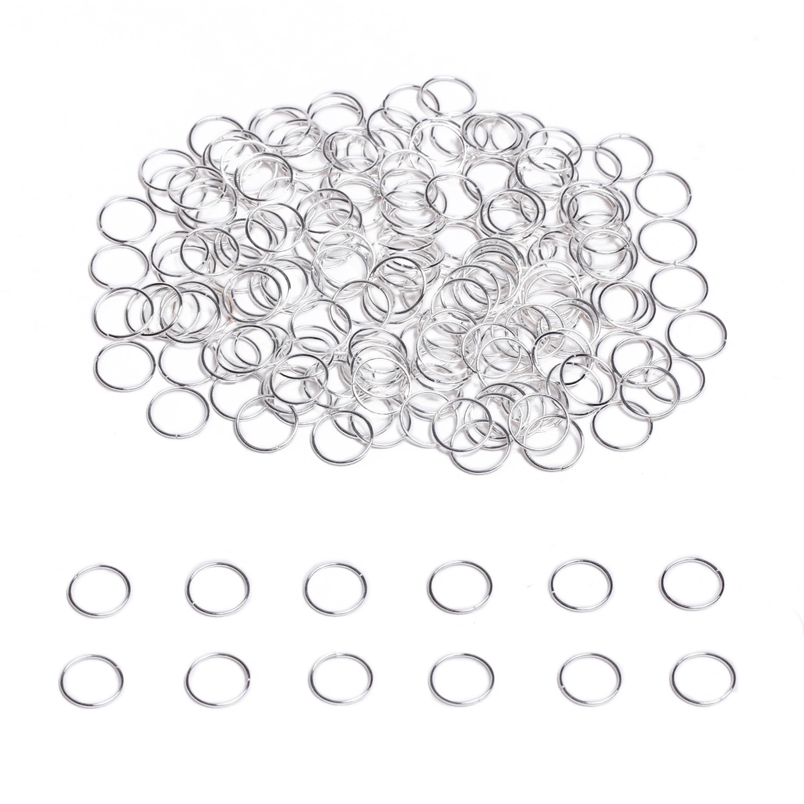 200–600Pcs 4–10mm Jump Rings Split Ring Connectors for Jewelry Finding DIY