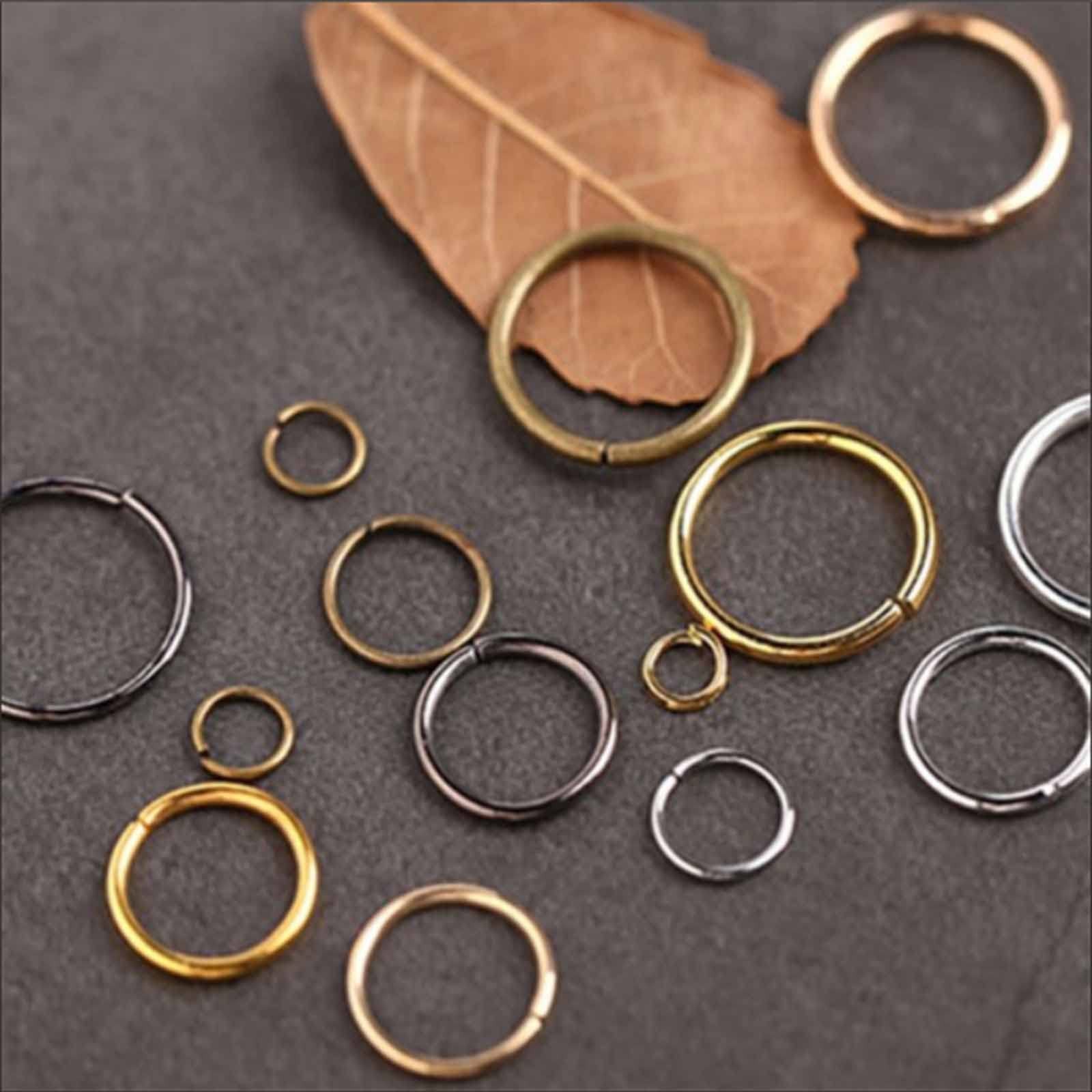 1100Pcs Open Jump Rings, Black Jump Rings Set 304 Stainless-Steel O Ring Connect