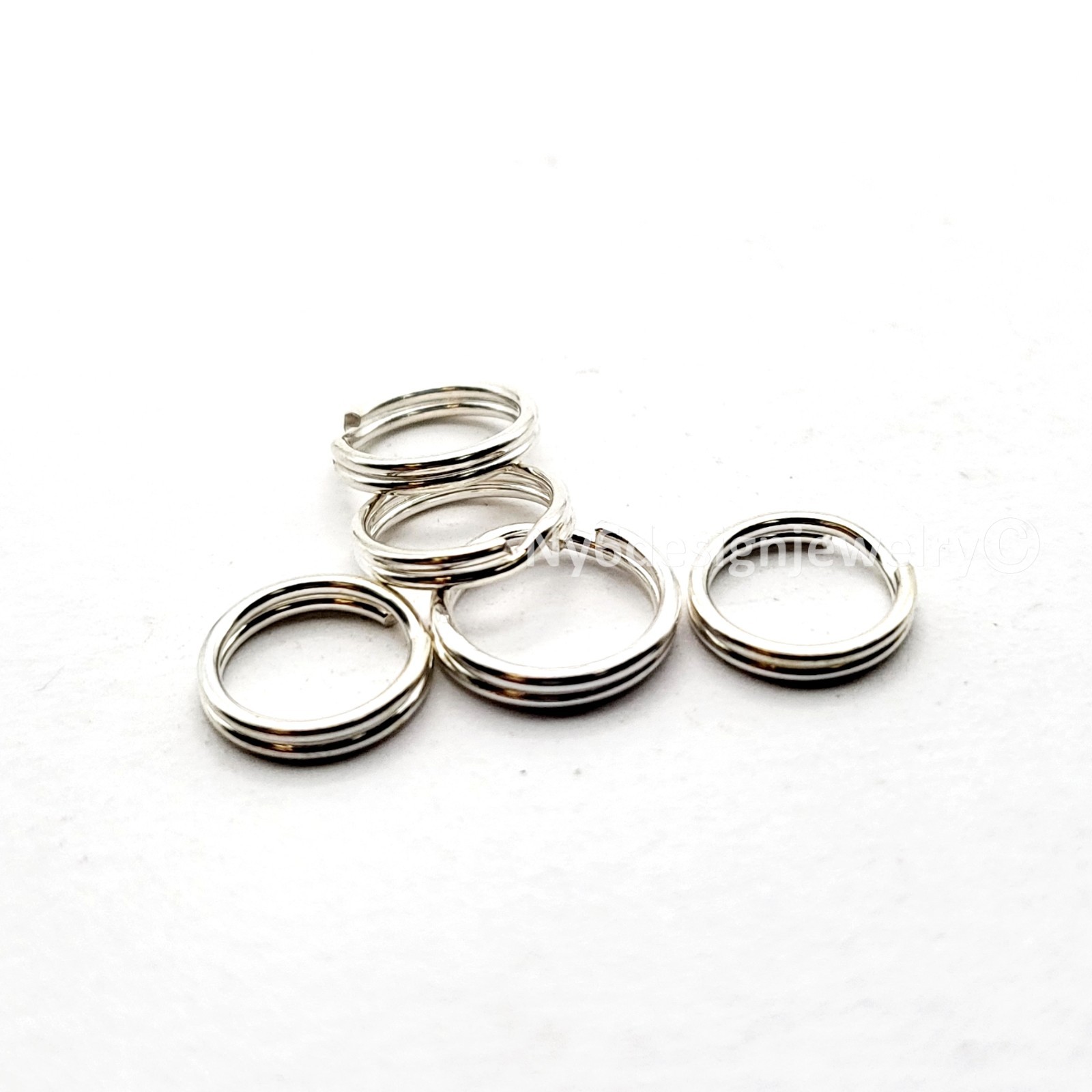 7mm 21 Gauge .925 Sterling Silver Split Rings – 5pcs Strong Round Connectors