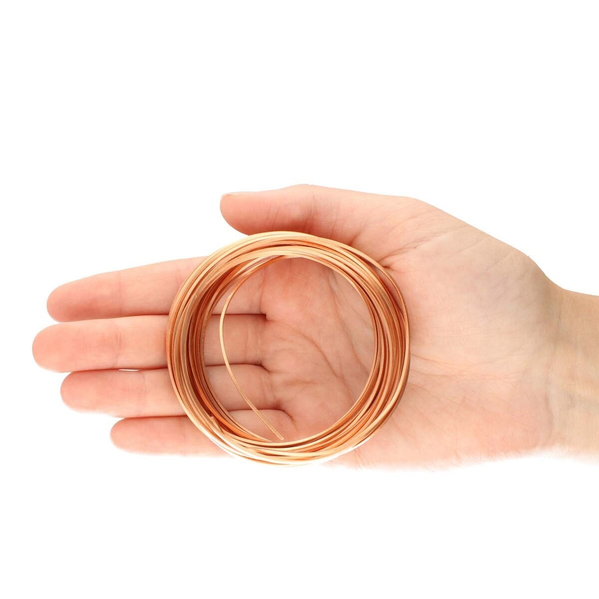 Wire, 7 Yards Copper 21 Gauge HALF Round Non Tarnish Wrapping Wire